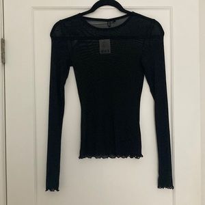 Urban outfitters Mesh long sleeve back shirt